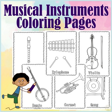 Musical Instruments Coloring Pages