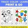 Image for Summer Trace and Color Music Worksheets product