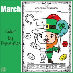 Image for St. Patrick's Day Music Coloring Pages | Color by Dynamics product