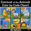 Image for The Carnival of the Animals Color by Code Clip Art product