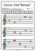 Image for Treble Clef Note Naming Worksheets for Summer with answers product