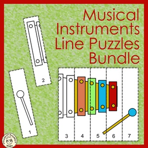 Musical Instruments Line Puzzles Bundle