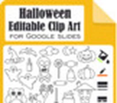 Halloween Editable Clip Art for Google Slides