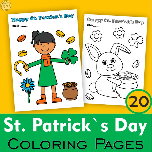 St. Patrick`s Day Printable Coloring Pages for Kids