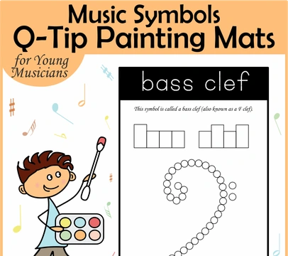 Music Notes & Symbols Q Tip Painting | Hammer It Mats