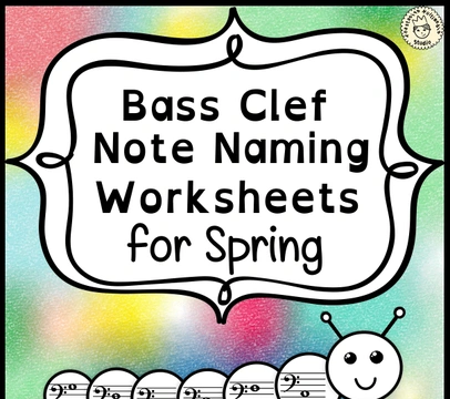 Bass Clef Note Naming Worksheets for Spring
