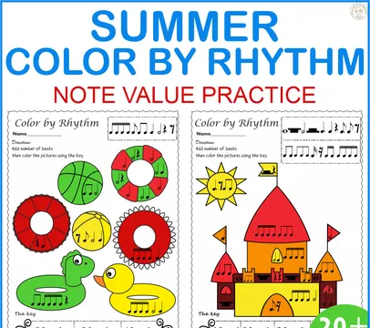 Summer Color by Rhythm Music Activities