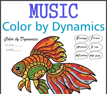 Music Color by Dynamics | Gold Fish Mandala Style