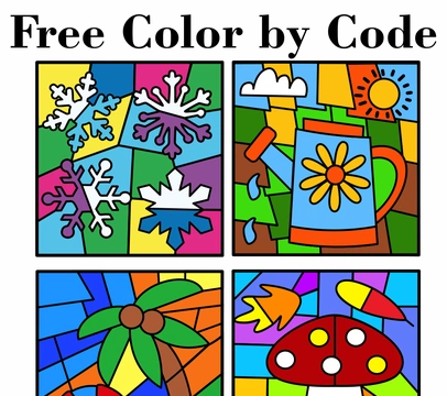 Free Color By Code Clip Art Templates
