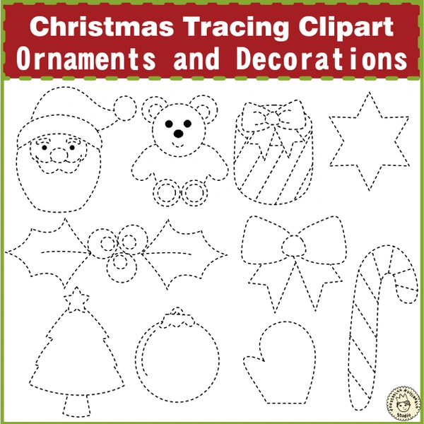 Christmas Tracing Clipart {Ornaments and Decorations}