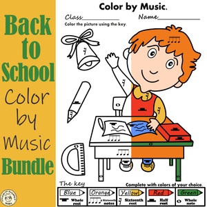 Back to School Color by Music Bundle
