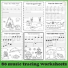 Image for Music Notes and Symbols Tracing Worksheets Seasons Bundle product