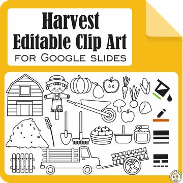 Harvest Editable Clip Art for Google Slides