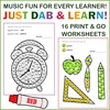 Image for Back to School Music Dot Marker Activities | Music Rhythm Worksheets | 2 Levels product