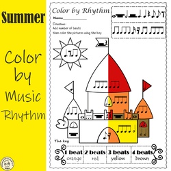 Image for Summer Color by Rhythm Music Activities product