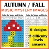 Image for Fall Music Coloring by Note & Rest Mystery Images product