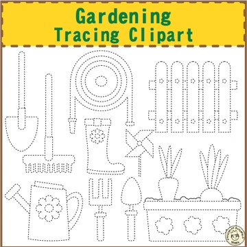 Gardening Tracing Clipart