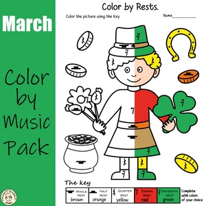 St. Patrick`s Day Music Coloring Worksheets