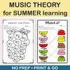 Image for Alto Clef Note Name Worksheets for Summer product