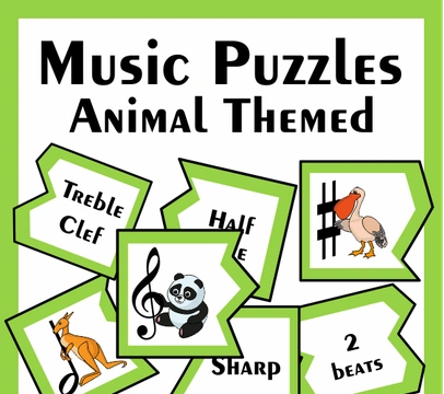 Music Puzzles Animal Themed