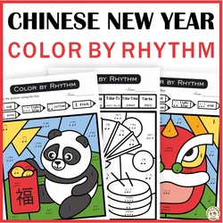 Image for Chinese New Year Color by Rhythm Worksheets product