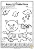 Image for Musical Coloring Pages for Fall {Color by Treble Pitch} with answers product