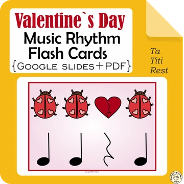 Valentine`s Day Music Rhythm Cards {Ta, Titi and Rest}