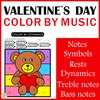 Image for Valentine`s Day Music Color by Code Pages product