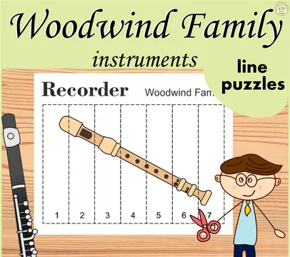 Woodwind Instruments Line Puzzles