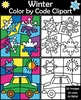 Image for Winter Color By Code Clipart product