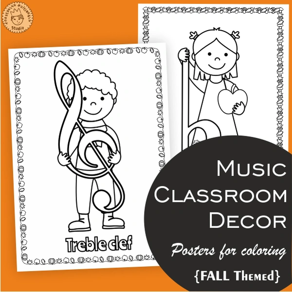 Fall Musical Posters for Coloring