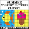 Image for Summer Mystery Pictures Clipart | Pixel Art Images product