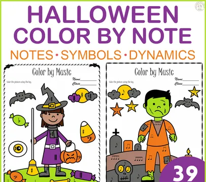 Halloween Color by Music Pack