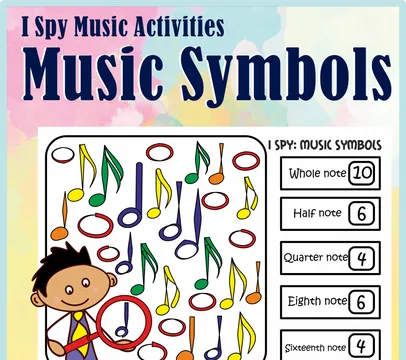 I Spy Music Notes and Symbols Coloring Games