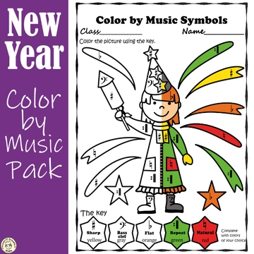 Happy New Year Color by Music Pack