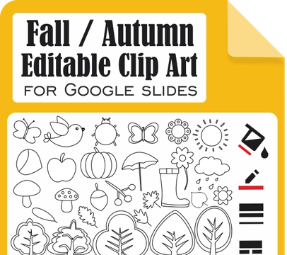 Fall/Autumn Editable Clip Art for Google Slides
