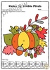 Image for Musical Coloring Pages for Fall {Color by Treble Pitch} with answers product