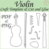 Image for Violin Craft Template | Cut & Glue Activity product