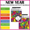 Image for Happy New Year Music Coloring Activities Bundle product