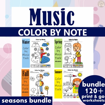 Music Color by Note Four Seasons Bundle