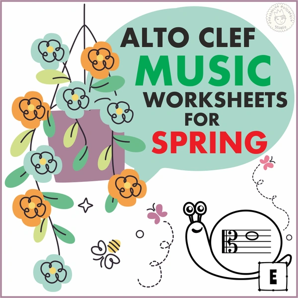 Alto Clef Note Name Worksheets for Spring