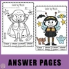 Image for Kids in Halloween Costumes Color by Rhythm | Music Math Worksheets product