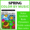 Image for Spring Music Color by Code Sheets | Color by Note Names, Symbols, Dynamics product