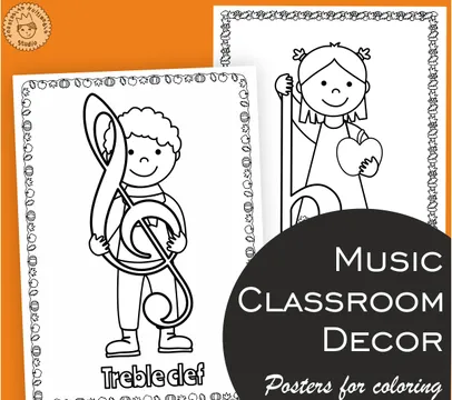 Fall Musical Posters for Coloring