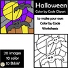 Image for Halloween Color by Number Clip Art product