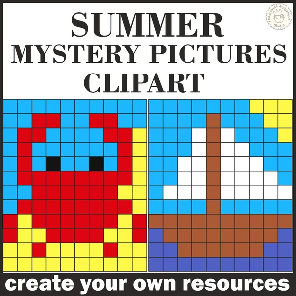 Summer Mystery Pictures Clipart | Pixel Art Images