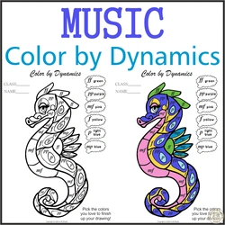 Image for Music Color by Dynamics | Sea ​​Horse Mandala Style product
