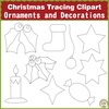 Image for Christmas Tracing Clipart {Ornaments and Decorations} product