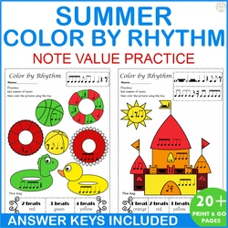 Image for Summer Color by Rhythm Music Activities product