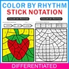 Image for Color by Rhythm Summer Themed Pages {stick notation} product